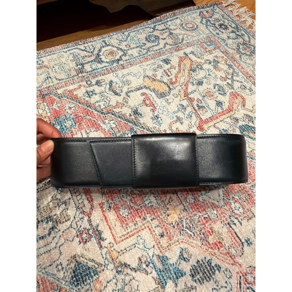 Alaia Accessories - Alaia Paris Womens Black Leather Wide Corset Waist Belt Size 70 Made in France
